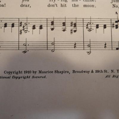 1914 Sheet Music of Three Songs & Beautiful Covers
