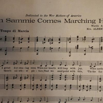 1914 Sheet Music of Three Songs & Beautiful Covers
