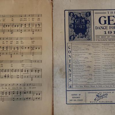 1914 Sheet Music of Three Songs & Beautiful Covers