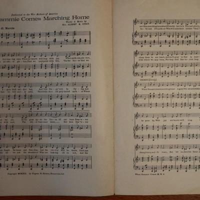 1914 Sheet Music of Three Songs & Beautiful Covers