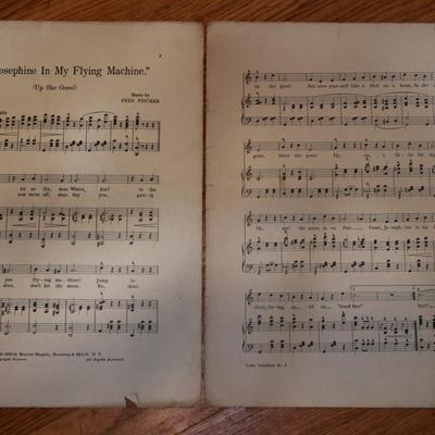 1914 Sheet Music of Three Songs & Beautiful Covers