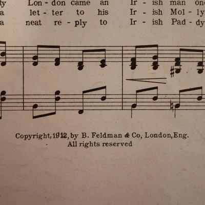 1914 Sheet Music of Three Songs & Beautiful Covers