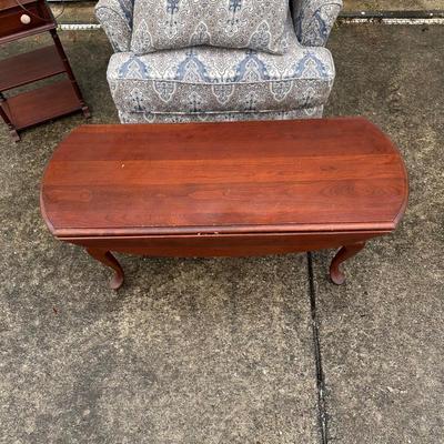 LOT 38G: Vintage Pennsylvania House Dropleaf Coffee Table w/ Matching Side Table & Accent Chair