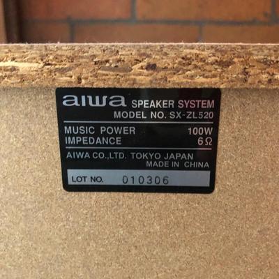 LOT 42L: Aiwa - Stereo Turntable System Model PX-E860U, Speaker System Model SX-ZL520 & CD/Stereo Cassette Receiver Model CX-ZL520U
