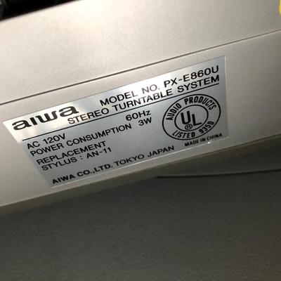 LOT 42L: Aiwa - Stereo Turntable System Model PX-E860U, Speaker System Model SX-ZL520 & CD/Stereo Cassette Receiver Model CX-ZL520U