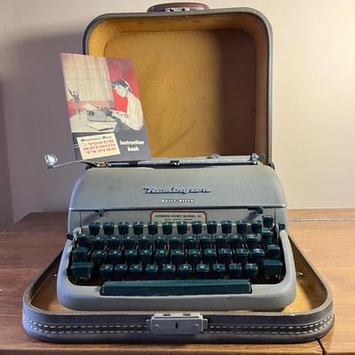 LOT 151Z: Remington Quiet-Riter Vintage Portable Typewriter in Travel Case