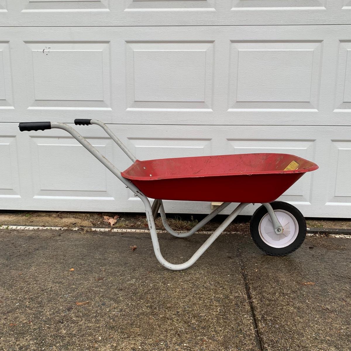 LOT 183 G Large Vintage Tool Lot Radio Flyer Utility Wheel Barrow