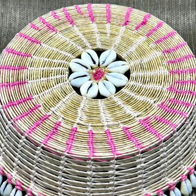 LOT 34 - Vintage Decorated with Shells Basket