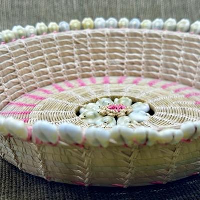 LOT 34 - Vintage Decorated with Shells Basket