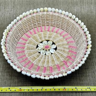 LOT 34 - Vintage Decorated with Shells Basket