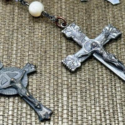 LOT 35 - Rosary Lot - Mother of Pearl Sterling