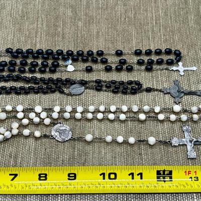 LOT 35 - Rosary Lot - Mother of Pearl Sterling