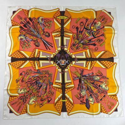 176 Authentic HERMÃˆS Carre 90 Silk Scarf Bouquets Sellier by Pierre Marie 2014