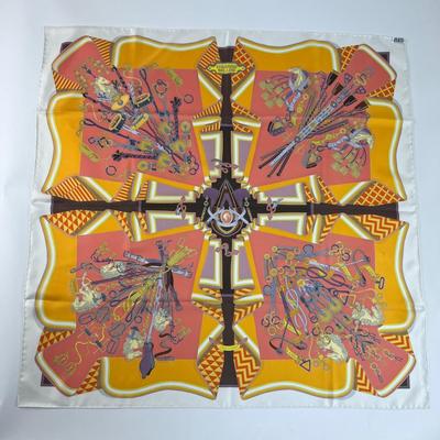 176 Authentic HERMÃˆS Carre 90 Silk Scarf Bouquets Sellier by Pierre Marie 2014