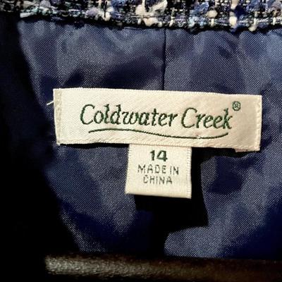 COLDWATER CREEK ~ Size 14 ~ Blue & White Button Down Blazer