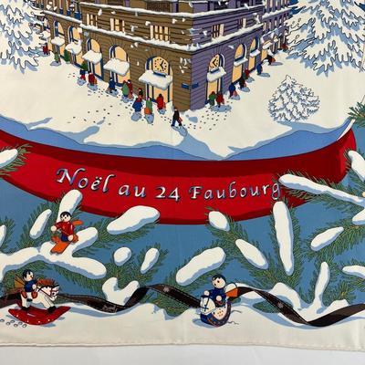 178 RARE Authentic HERMÃˆS Carre 90 Silk Scarf Noel au 24 Faubourg Foulard by Dimitri Rybaltchenko 2004