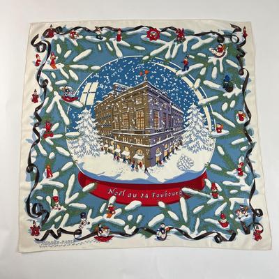 178 RARE Authentic HERMÃˆS Carre 90 Silk Scarf Noel au 24 Faubourg Foulard by Dimitri Rybaltchenko 2004