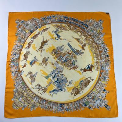 180 Authentic HERMÃ‰S Carre 90 Silk Scarf Cirque Molier by Philippe Dumas 1995