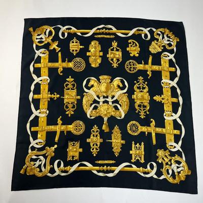 181 Authentic HERMÃˆS Carre 90 Silk Scarf Ferronnerie by Caty Latham 1970