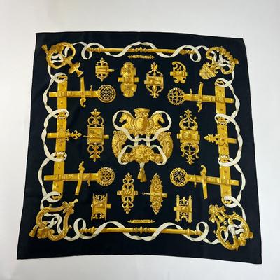 181 Authentic HERMÃˆS Carre 90 Silk Scarf Ferronnerie by Caty Latham 1970