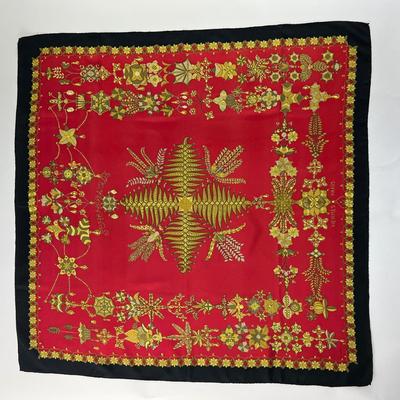 182 Authentic HERMÃˆS Carre 90 Silk Scarf Red Scheherazade by Henri d'Origny 1985