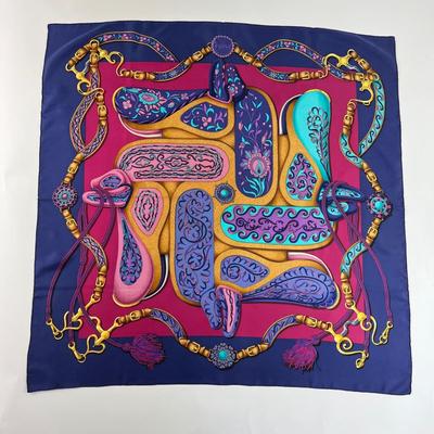 185 Authentic HERMÃˆS Carre 90 Silk Scarf Festival by Henri d'Origny 1992