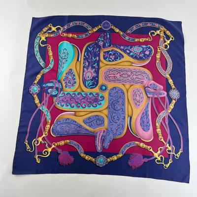 185 Authentic HERMÃˆS Carre 90 Silk Scarf Festival by Henri d'Origny 1992