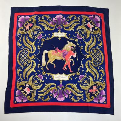 186 Authentic HERMÃˆS Carre 90 Silk Scarf Cheval Turc by Christiane Vauzelles 1969