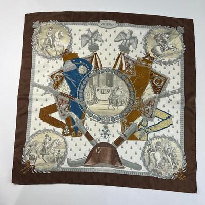 189 Authentic HERMÃˆS Carre 90 Silk Scarf Napoleon by Philippe Ledoux 1963