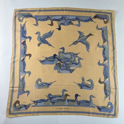 191 Authentic HERMÃˆS Carre 90 Silk Scarf La Mare Aux Canards by Daphne Duchesne 1981