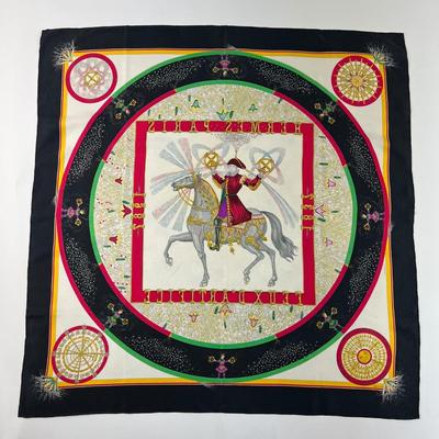 193 Authentic HERMÃˆS Carre 90 Silk Scarf Feux d'Artifice by Michel Duchene 1987