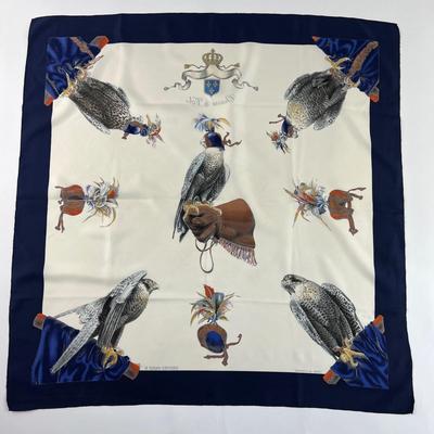194 Authentic HERMÃˆS Carre 90 Silk Scarf Chasse A Vol by Henri De Linares 1962