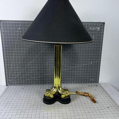 Griffin Foot Post Modern Brass Lamp 