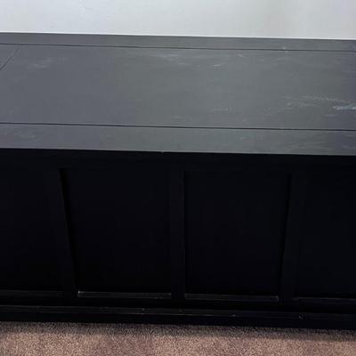 BLACK Lacquer Cedar lined Coffee Table 