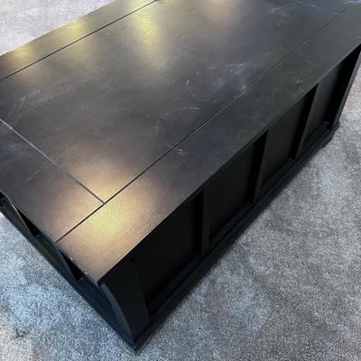 BLACK Lacquer Cedar lined Coffee Table 