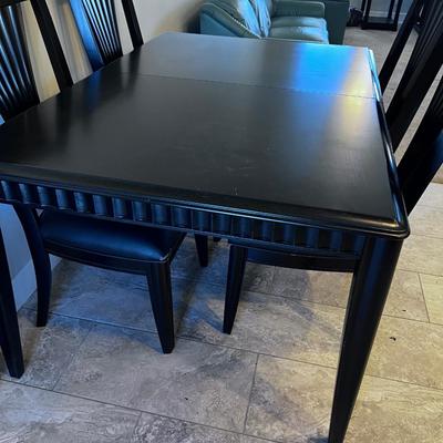 TABLE & 6 CHAIRS. BLACK Metropolitan Style by International Furniture Market 