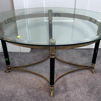Oval with Black Coffee Table 