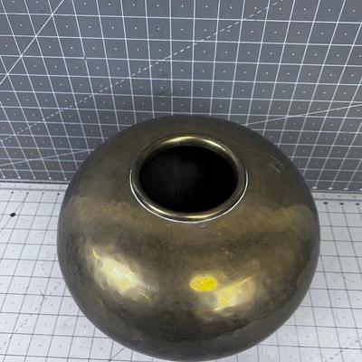 Hammered Brass Vase 