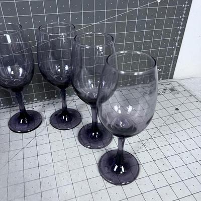 8 Purple Water Goblet