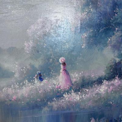 Pastel Colored Oil Painting by S. Brown