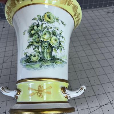 Yellow ROSE VASE Made in Italy 