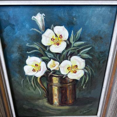 Oil Painting of Flower Vase by Norma Benson 