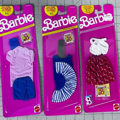 3 Vintage BARBIE 3 Barbie Fashion Finds NEW Outfits - Sealed: New old Stock