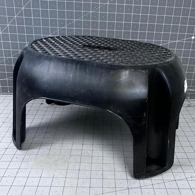 Black Plastic Step Stool 