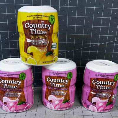 (4) Country Time Lemon Aids, NEW sealed 