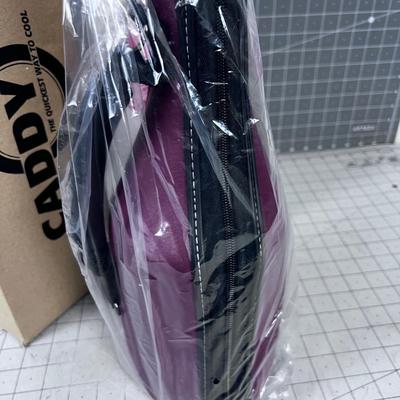 Wine Caddy NEW Sealed, Chills Wine, Leather 