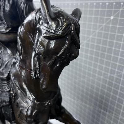 "Le Cavalier Arabe" Arab Hunter, by Huge Emile Guillmin Bronze Spelter Sculpture 