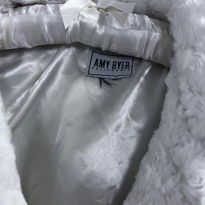 NEW White Coat by Amy Byer California XL Women's Faux Fur 