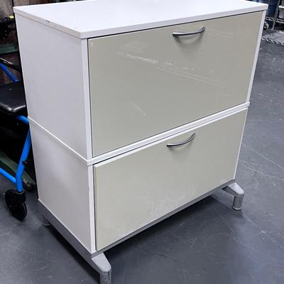 White Melamine IKEA File Cabinet