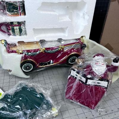 HAND PAINTED CERAMIC CHRISTMAS DÃ‰COR CANDY / Cookie Jar with Mugs and Deseret Plates BRAND NEW in the BOX 